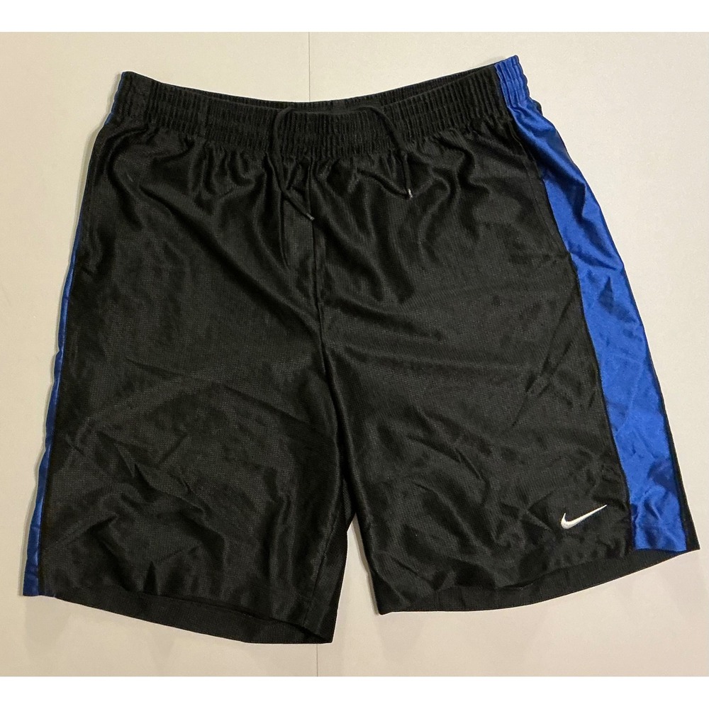 Y2K VTG Nike Basketball Dazzle Shimmer Silky Blk Mesh Shorts Drawstring Mens 2XL